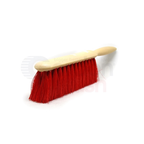 Counter Duster - Red 5 x 15 Row Polypropylene Bristle Plastic Handle, PK12